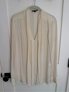 Belstaff "Walton" Stud-Embellished Silk Blouse